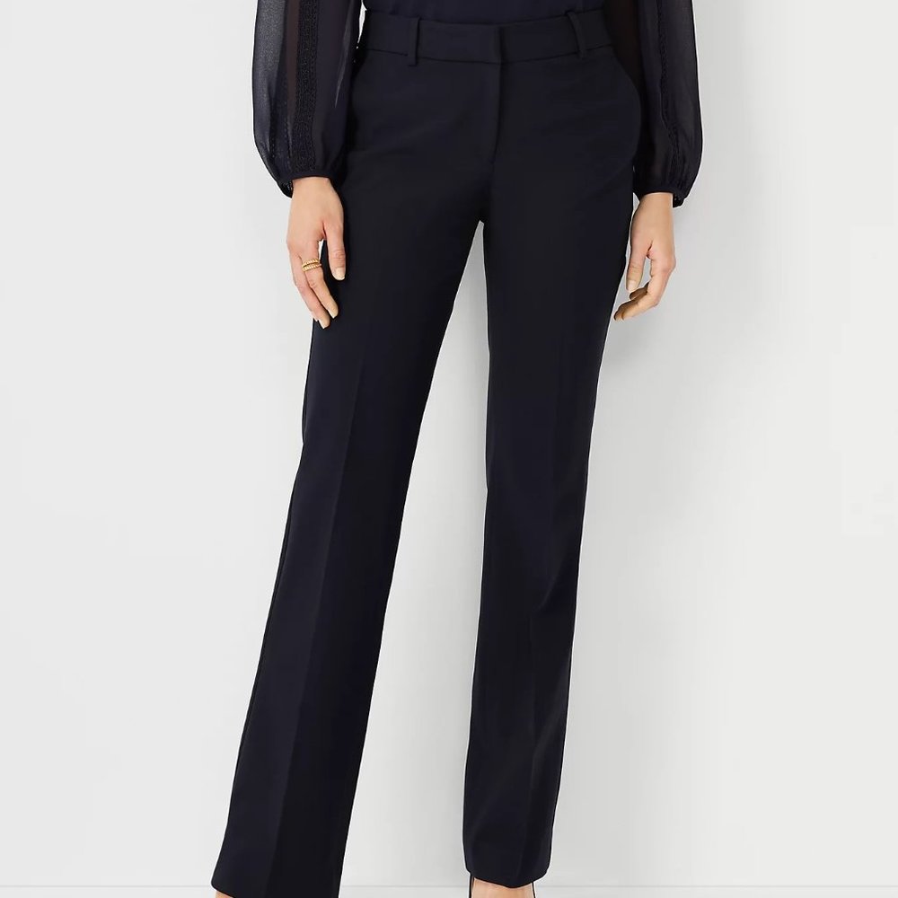 Ann Taylor Petite Trouser in Seasonless Stretch Classic Fit in Perfect Navy 4P